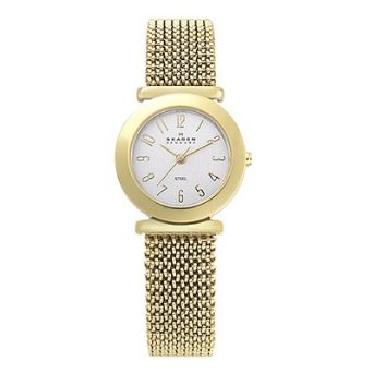 Skagen Gold Tone Stretch Mesh Watch Watch