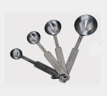 Deluxe Measuring Spoons, 4 Piece Set, Stainless Steel(240 Sets/Unit)
