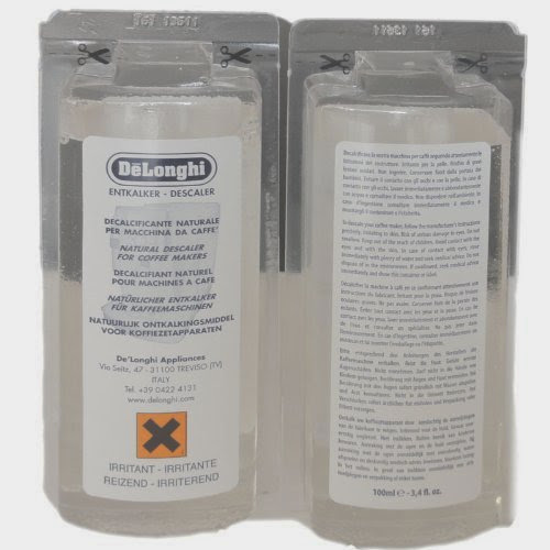 De'Longhi Natural Descaler for Bean to Cup Machines, 2 x 100 ml De'Longhi Natural Descaler for Bean to Cup Machines, 2 x 100 ml