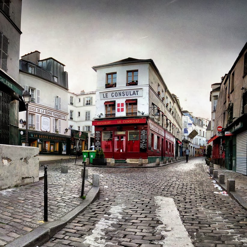 The cobblestone streets of old Paris