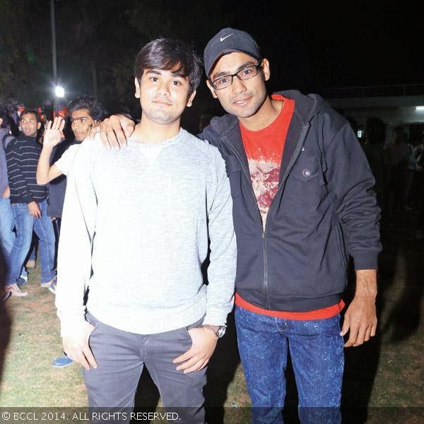 Rahul and Anshuman at the Euphony Music Festival held at a city garden in Indore.