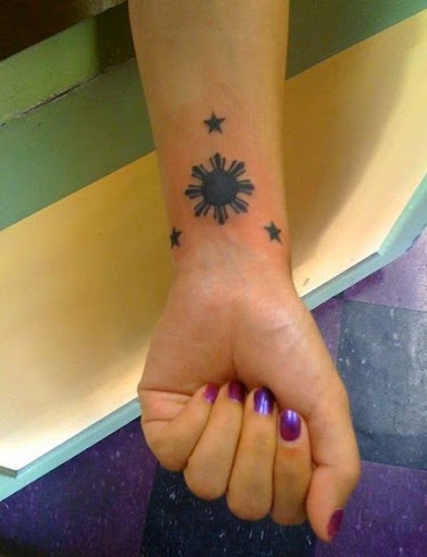 Filipino Sun Tattoos with stars