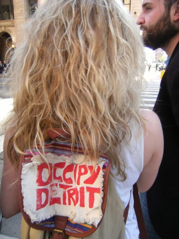 Occupy Detroit: Demonstranten vor dem Bank-of-America-Gebäude