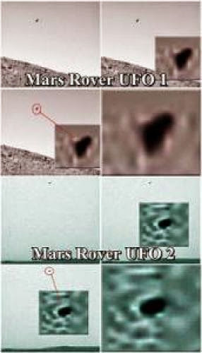 Two Ufo Above Mars Spirit Rover