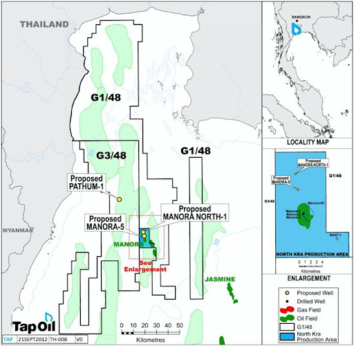Tap's proposed wells in Thailand