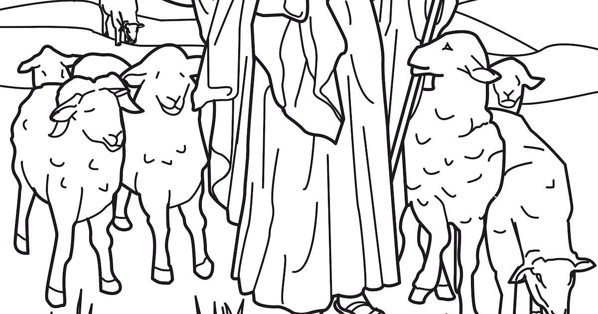 為孩子們的著色頁: jesus the good shepherd coloring pages