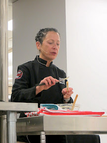 Culinary Council Recap: Nancy Silverton, Culinary Council member at the Macy's at Washington Square Dec 14, 2013, starts off with a recipe of Breadsticks with Truffle Butter and Prosciutto, simple to put together in just 5 minutes