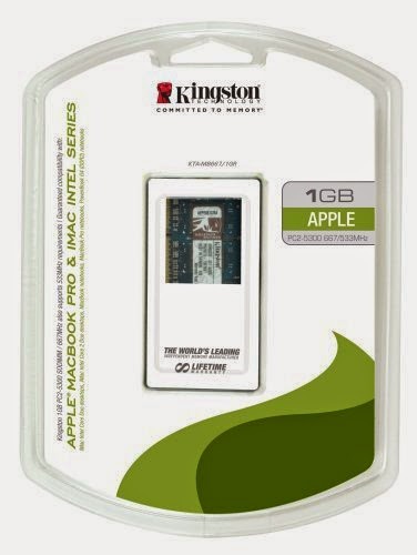  Kingston Apple 1GB 667MHz DDR2 SoDimm iMac and Macbook Memory (KTA-MB667/1GR)