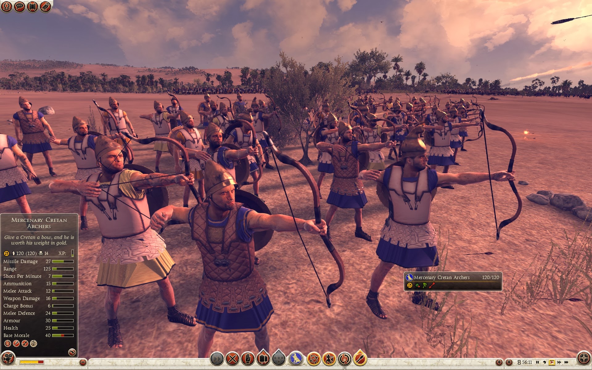 Arqueros mercenarios cretenses