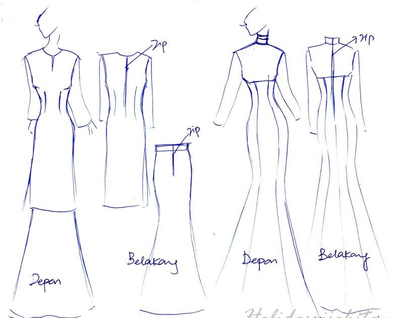 Contoh Pola Baju Kurung Moden Contoh 36 Contoh Pola Baju Kurung Moden Contoh 36
