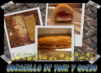 Bocadillo de york y queso  Collage2