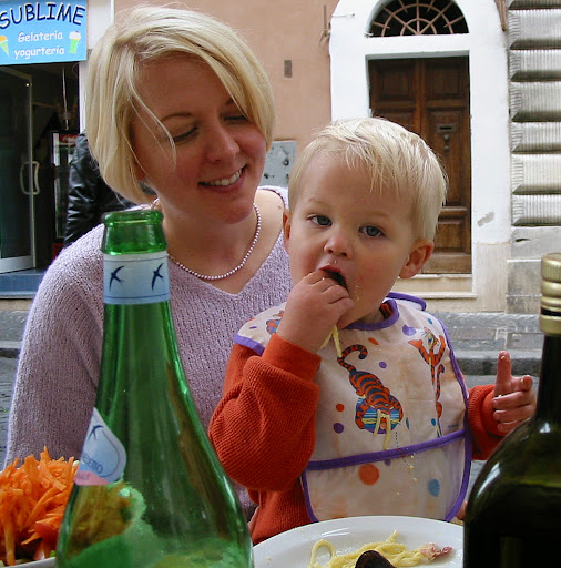 Dining al fresco - fun with traveling with kids! From the Family Traveler's Handbook