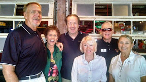 Jerry and Peg Merges, Dan and Diana Steinwald, and Dave and Marcella Gnau after a full and sufficient meal