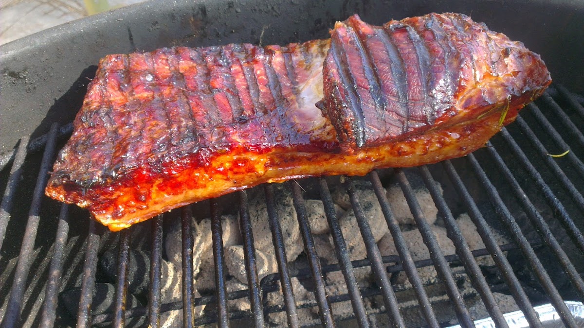 pork belly roast weber barbeque