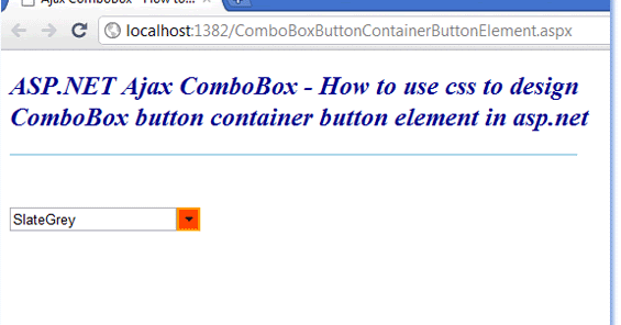 Dot Net Examples: How to use css to design ComboBox button container ...