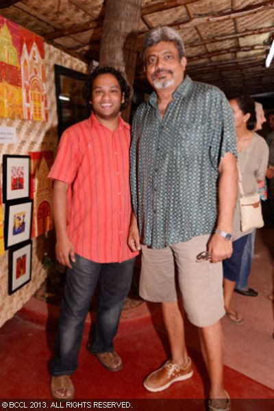 Adhi Vishal and Tom Fernandes at art bazaar held at Calangute in Goa.<br /> 
