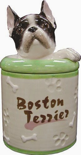  Boston Terrier Collectible Dog Puppy Cookie Jar Container Figurine Art
