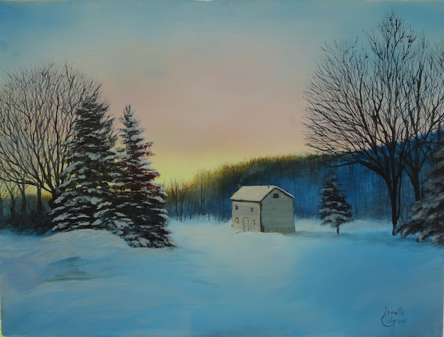 Winter Sunset - Original Painting