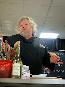 Culinary Council Recap: Tom Douglas, Culinary Council member at the Macy's at Washington Square Dec 14, 2013, sharing his Mom's Crab Dip on Russet Potato Chips... admits he usually uses Ritz crackers