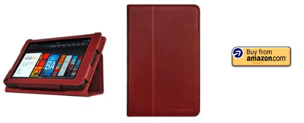 CaseCrown Bold Kindle Fire Standby Magenta Red Leather Case