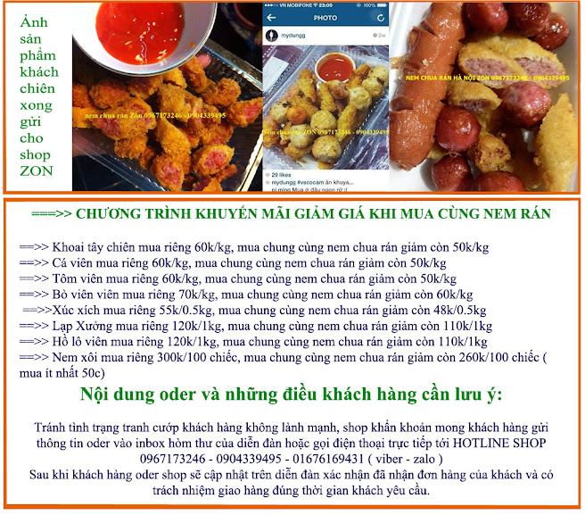 nem chua rán hà nội bán sỉ bán lẻ toàn quốc in SG, ship tận nhà, tặng kèm tương ớt. - 1