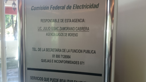 Comision Federal De Electricidad, 102, Calle Hernando de Martell 52, De La Luz, 47420 Lagos de Moreno, Jal., México, Tienda de electricidad | JAL