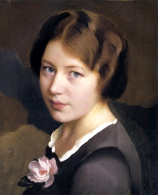 William McGregor Paxton - Girl with a Pink Rose