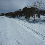 Crossing Link Road in winter (301372)