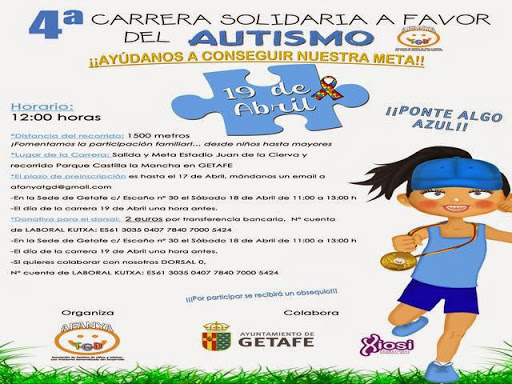 Abierto el plazo de inscripción para la cuarta Carrera Solidaria a favor de las personas con autismo