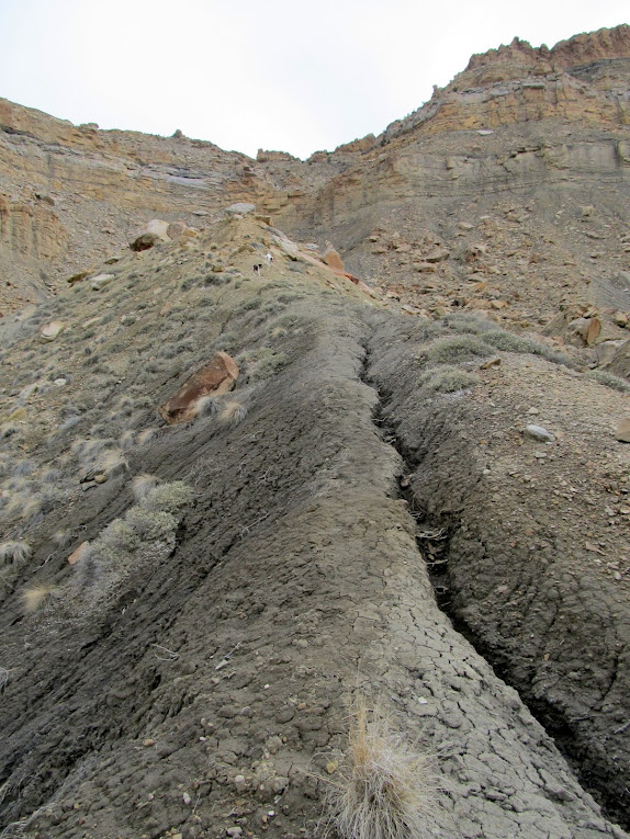 A steep but easy section through soft dirt