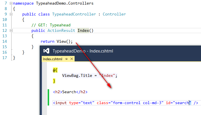 Bootstrap autocomplete trong ASP.NET MVC  Typeahead-controller