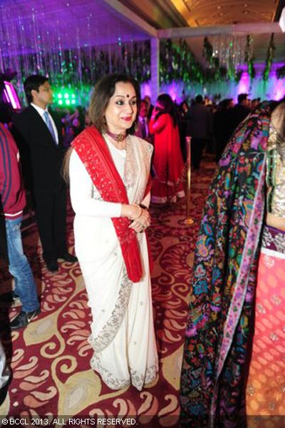Nalini Singh during Nayan Raheja's wedding reception, hosted by Navin Raheja and held at hotel Taj Palace, New Delhi.