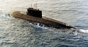 An Iranian Kilo class submarine, the Yunes