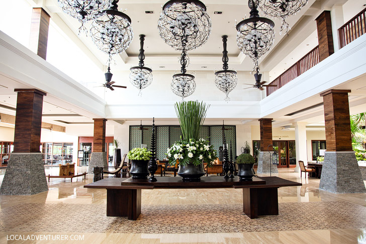 The St Regis Bali Resort Lobby in Nusa Dua.