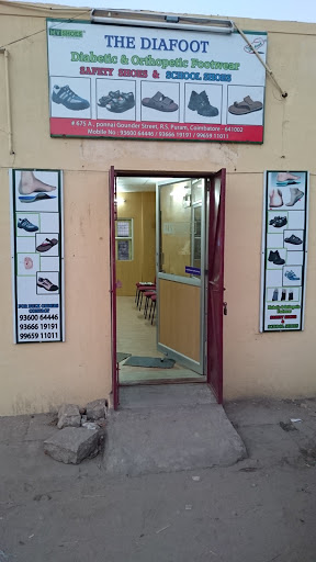 THE DIAFOOT:-Manufacturers of Diabetic Footwear,, 675A,Ponnai Gounder Street,Near Sengaliyappan Hospital., R S Puram, Coimbatore, Tamil Nadu 641002, India, Diabetes_Equipment_Supplier, state TN