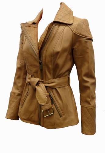 Jones New York Asymmetrical Belted Leather Jacket