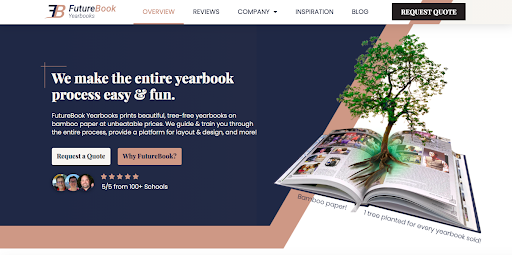 New design of FutureBook Yearbooks website showing better User Experience.