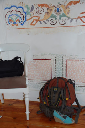 In lisbon apartment -- with original paint on the wall
