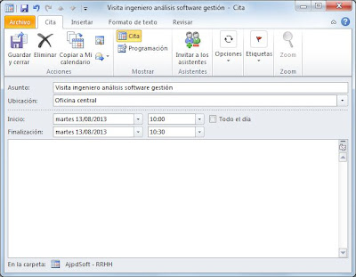 Crear calendarios adicionales en Microsoft Outlook 2010
