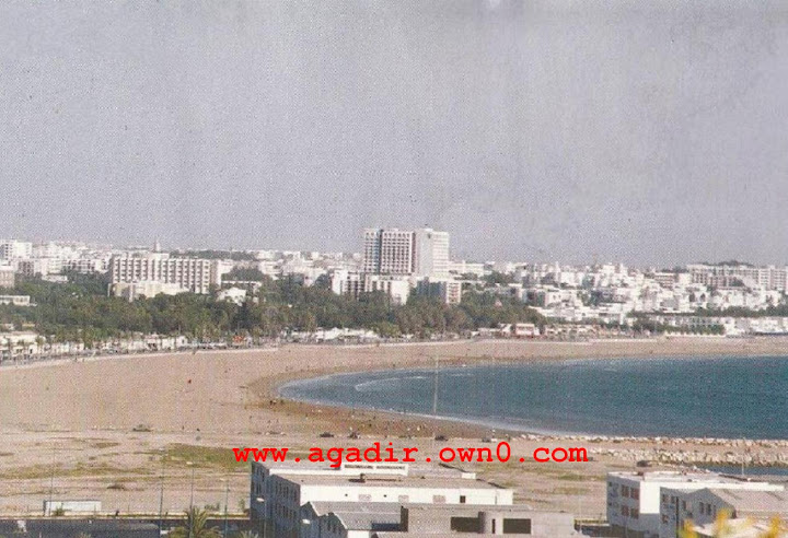 شاطئ اكادير قبل وبعد الزلزال سنة 1960 Vh