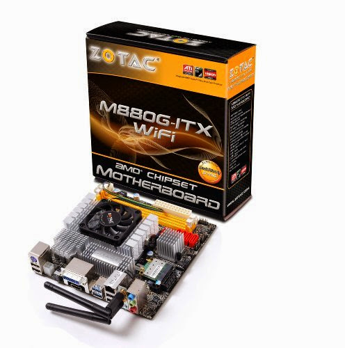  ZOTAC Turion II Neo K625 AMD M880G SATA3 & USB3.0 WiFi A & V & GbE Mini ITX Motherboard - M880GITX-A-E