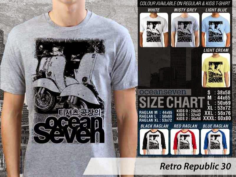 Kaos Keren Retro Republic 30 Vespa