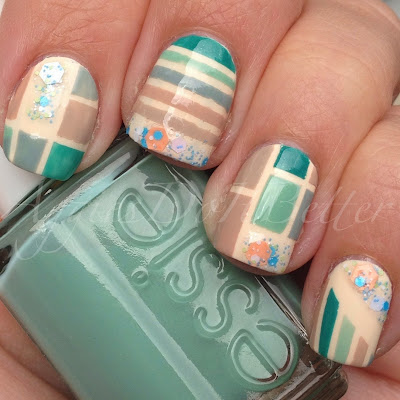 Aggies Do It Better: Design seeds inspired ocean colorblock nails