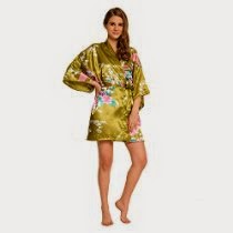 <br />Ifrogee Women's Peacock Kimono Robe SR-13 with Free Gifts
