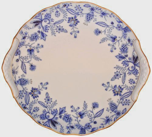 Noritake Sorrentino Cake Plate, 7-Inch, Blue