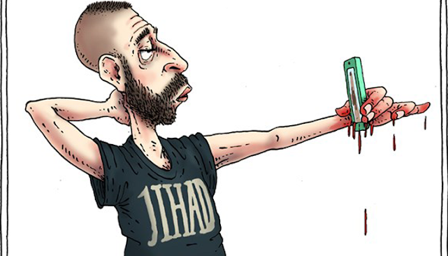 Narcissist Jihadist Selfie by JOEP BERTRAMS
