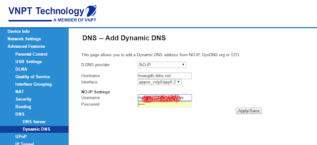 [Quản trị mạng] Hướng Dẫn NAT PORT Modem Gpon GW040 Của VNPT Để xem Camera Qua Mạng Internet DNS-Dynamic%2BDNS01