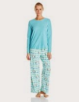 <br />Hue Sleepwear Women's Artic Wave Fleece Pajama Set