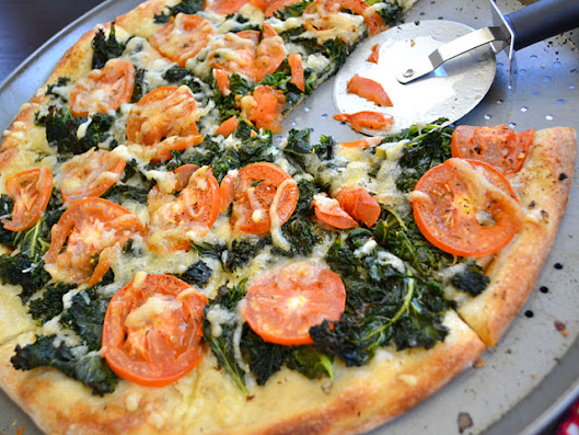 Kale, Swiss & Tomato Pizza