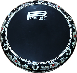 Power beat skin for the doumbek